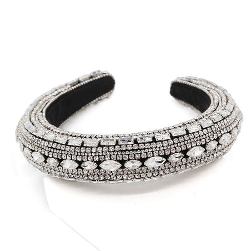Serre-tête bijou en strass et cristaux Elora